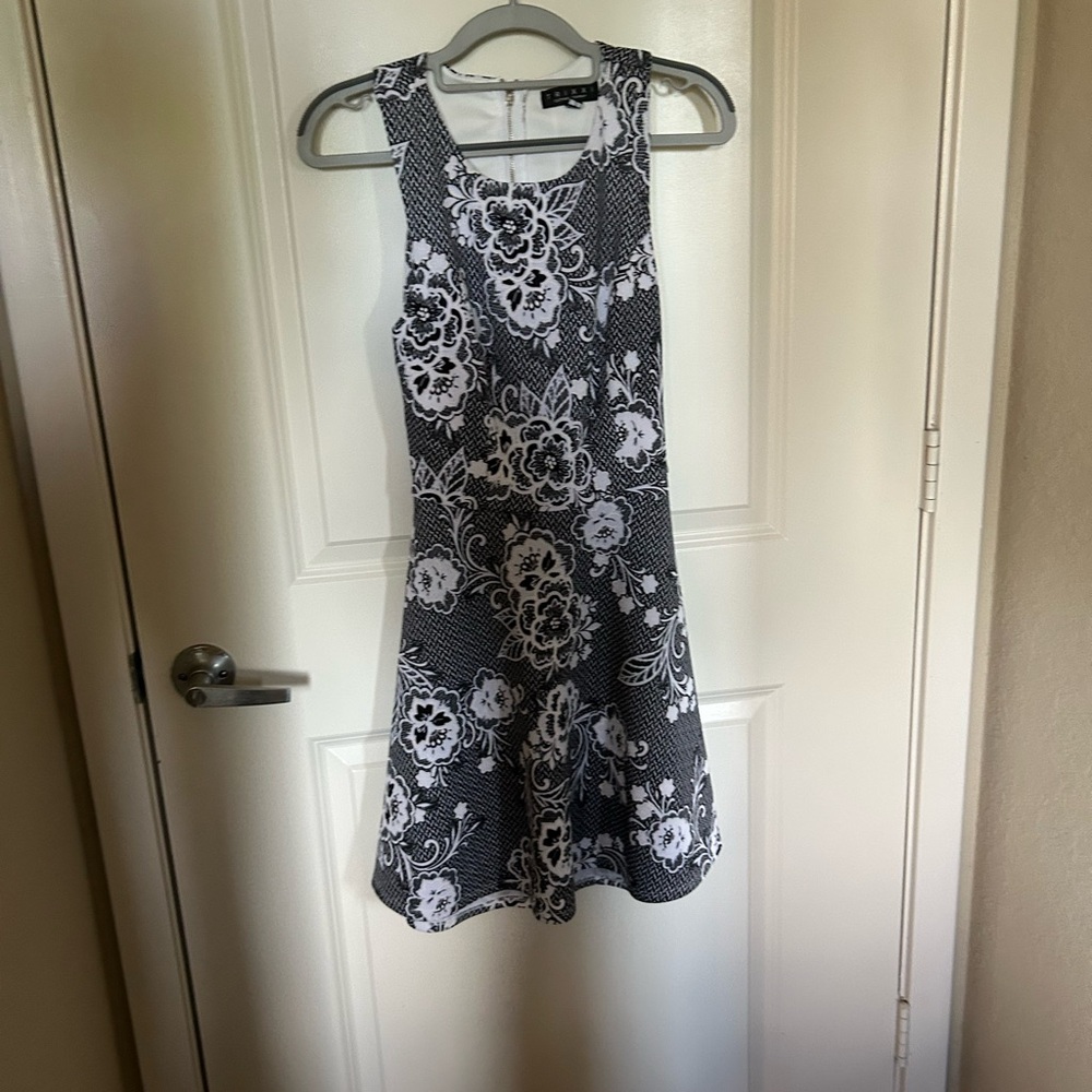 Trixxi Black and White Floral Dress